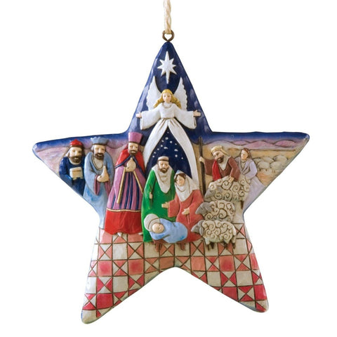 Jim Shore Nativity Scene Star Christmas Ornament