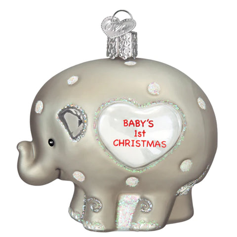 Baby's 1st Christmas Elephant Ornament - Old World Christmas 12699