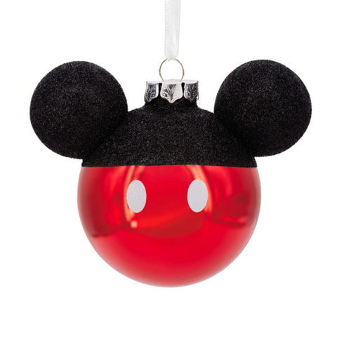 Blown Glass Mickey Mouse Icon Head Ornament 3HCM2360