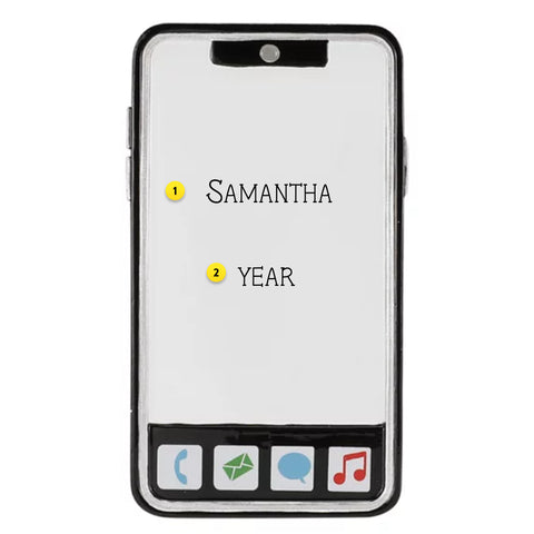 Personalized New Cell Phone-Silver Ornament
