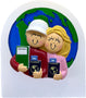 Personalized Traveler Couple Ornament - Male and Blonde Female