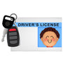 Driver's License with key fob brunette male 