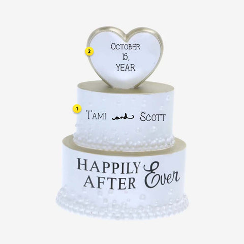 Happily Ever After Wedding Ornament Personalized
