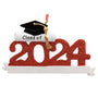 Class of 2024 Graduation Ornament in Red, Black, and White