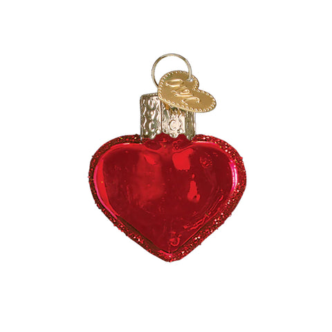 Miniature Red Heart Ornament - Old World Christmas