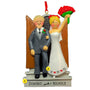 Bride and Groom with blonde hair wedding ornament personalized