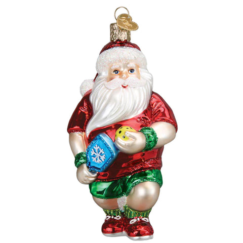 Pickleball Santa Ornament - Old World Christmas