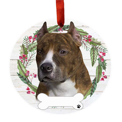 Brindle Pit Bull Ornament | Personalized Free – Callisters Christmas