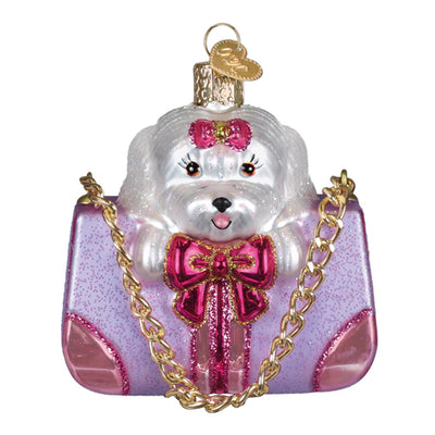 Posh Pup in Purse Ornament - Old World Christmas