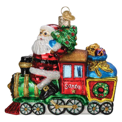 Santa On Locomotive Ornament - Old World Christmas