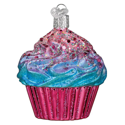 Shimmering Pink Cupcake Ornament - Old World Christmas