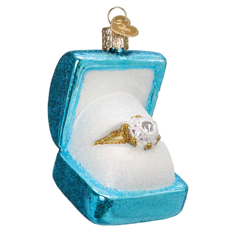 Something Blue Ring Box Ornament - Old World Christmas  32570