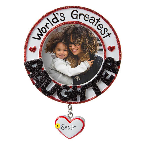 Personalized World's Greatest Daughter Frame Ornament