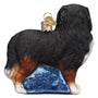 Bernese Mountain Dog Glass Ornament for the Christmas Tree