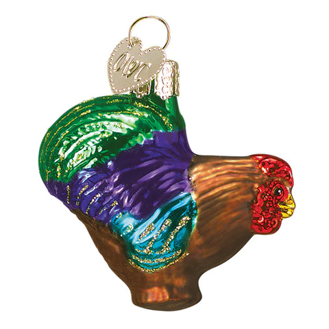 Miniature Rooster Christmas Tree Ornament - Old World Christmas