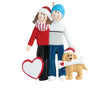 Couple with dog Christmas Tree Ornament