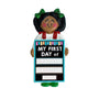1st Day of School Christmas Tree Ornament - Female African American