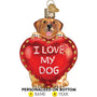 I Love My Dog Heart Ornament - Old World Christmas