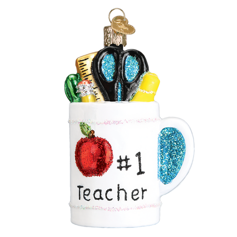Best Teacher Mug Ornament - Old World Christmas