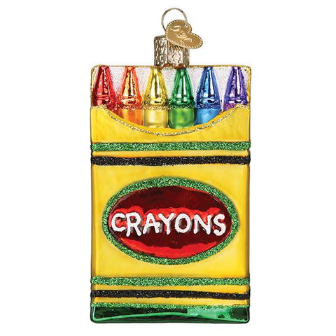 Glass Box of Crayons ornament for your Christmas Tree