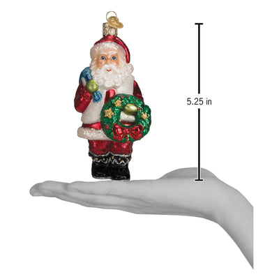 Santa with Wreath Ornaments | Old World Christmas – Callisters Christmas