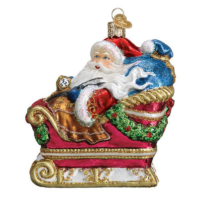 Santa in Sleigh Ornament | Old World Christmas – Callisters Christmas