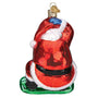 Snowboarding Santa Ornament - Old World Christmas
