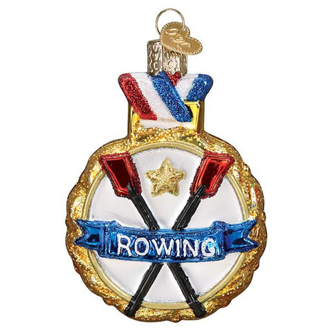 Glass Rowing or Crew Ornament for the Christmas Tree