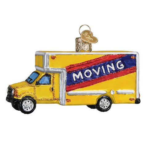 Glass Moving Truck Ornament for Christmas 