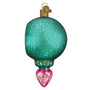 Glass Turquoise Luster Reflection Christmas tree ornament 