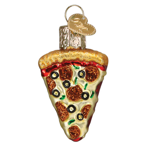 Mini Pizza Slice Christmas Tree Ornament - Old World Christmas