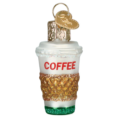 Mini Coffee To Go Christmas Tree Ornament - Old World Christmas