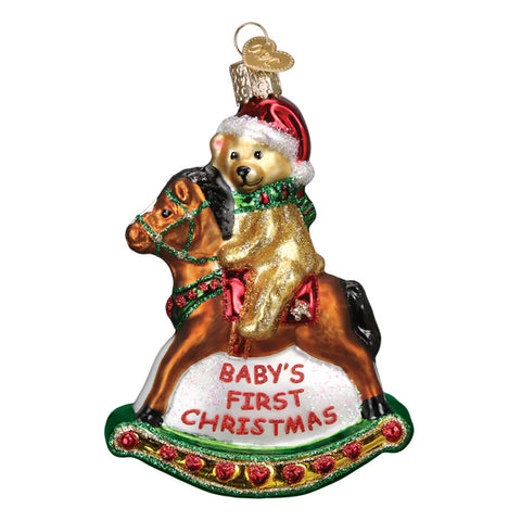 Baby's 1st Christmas Rocking Horse Ornament - Old World Christmas