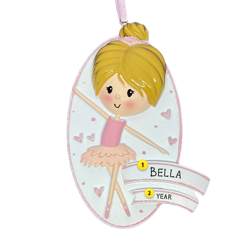Ballet Girl Personalized Ornament for the Christmas Tree  