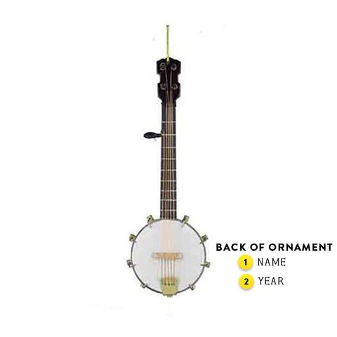 Personalized Banjo Ornament