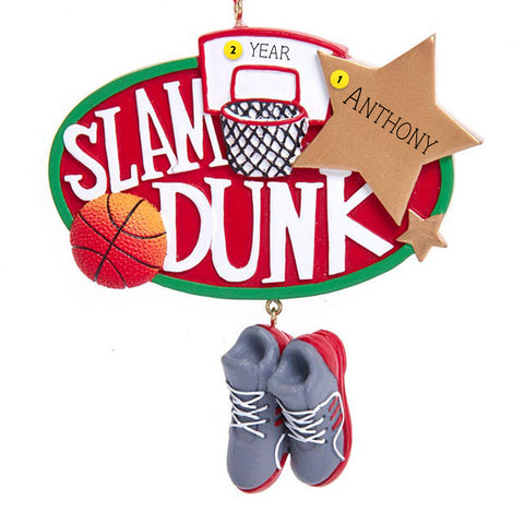 Personalized Basketball Slam Dunk Ornament