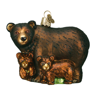 Bear With Cubs Glass Ornament | Old World Christmas – Callisters Christmas