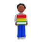 Book Reader Ornament - Black Male for Christmas Tree
