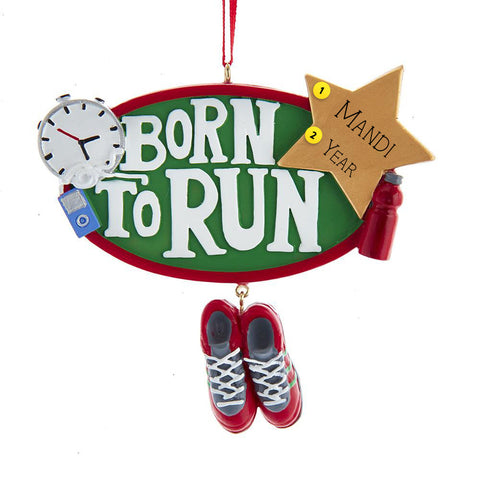 Personalized Born To Run Ornament