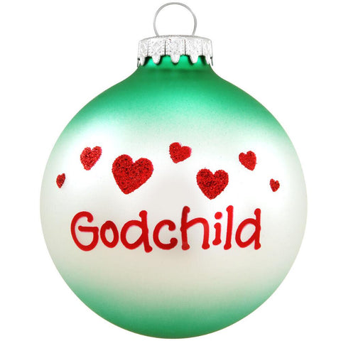 Godchild Glass Bulb Christmas Ornament