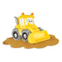 Bulldozer with Face Ornament for Christmas Tree