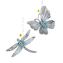Blue and Silver Butterfly or Dragonfly Ornament