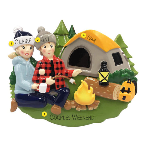 Personalized Camping Couple Ornament
