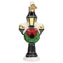 Christmas Lamp post with hanging wreath