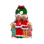 Personalized Pajama Family of 4 African American Ornament
