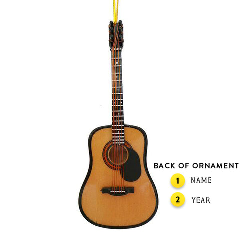 Personalized Classic String Guitar Ornament