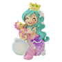 Personalized Colorful Mermaid with Seahorse Ornament