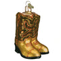Brown Pair of Cowboy Boots, Old World Christmas Ornament