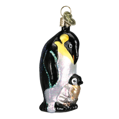 Emperor Penguin with Chick Ornament for Christmas Tree