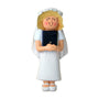 First Communion Ornament - Female, Blond Hair for Christmas Tree